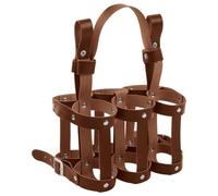 Bosiyrggrl Bicycle Beer Bottle Holder Leather Drink Holder Outdoor Beer Water Bottle Holder 1 PCS Brown