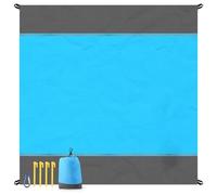 Bosiyrggrl Blue Outdoor Camping Waterproof and Moisture-Proof Mat, Foldable Lawn Beach Mat, Picnic Mat
