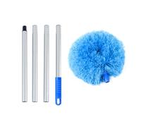 Bosiyrggrl Ceiling Fan Cleaner Duster Telescopic Handle with Removable Cleaning Head Reusable Microfiber Ceiling Fan Blade B