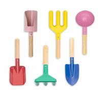 Bosiyrggrl Children'S Beach Toys, 6-Piece Set Children'S Gardening Tools Sand Toy Set, Metal Gardening Tools, Beach Shovel