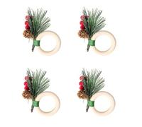 Bosiyrggrl Christmas Napkin Ring Set Christmas Napkin Ring Christmas Holiday Dinner Table Decoration A