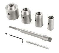 Bosiyrggrl Concrete Hole Saw Kit,30 40 50 65mm Hole Drill Bits for SDS Plus Hammer Drills,Circle Drill Bits Hole Saw Set for Brick