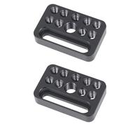 Bosiyrggrl Connection Quick Installation Board for Camera Cage- 2PCS Multi-Function Cheese Plate Featuring 1/4"& 3/8" Thread Pockets, Porous Design