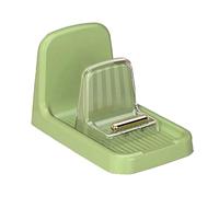 Bosiyrggrl Countertop Pot Lid Holder Heavy-Duty Organizer Rack Plastic Spoon Stand Kitchen Fork Spatula Pan Cover Shelf Easy Install Easy to Use Green