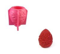Bosiyrggrl Easter Day Gift Egg Candle Making Silicone Mold Festival Embossed Eggs Resin Epoxy Mould Carved Rose Soap Tool Easy Install,A