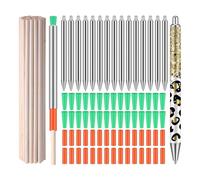 Bosiyrggrl Epoxy Glitter Pen Swivel Pen Attachment Set Stainless Steel Pens Silicone Plug Silicone Pen Caps Tools for DIY Glitter Pen