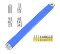 Bosiyrggrl Extension Wrench 15inch 0 Degree Ratchet Tight Reach Extension Wrench Set with 1/2,1/4 and 3/8inch Square Drive Adapters