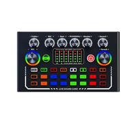 Bosiyrggrl F009 Audio Mixer Live Sound Card with DJ Mixer Effects and Studio Equipment Voice Changer Podcast Production