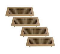 Bosiyrggrl Floor Register 4x10, 4 Pack Floor Register Vents,Heavy Duty Steel Walkable Floor Grates,Adjustable Decor Grate