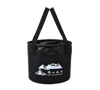 Bosiyrggrl Foldable Bucket with Handle for Camping Fishing Hiking, Foldable Water Container Handbag,Portable Foldable Black