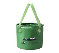 Bosiyrggrl Foldable Bucket with Handle for Camping Fishing Hiking, Foldable Water Container Handbag,Portable Foldable Green
