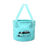 Bosiyrggrl Foldable Bucket with Handle for Camping Fishing Hiking, Foldable Water Container Handbag,Portable Foldable Blue