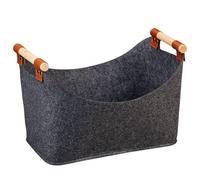 Bosiyrggrl Foldable Wood Basket Large Capacity 57 L Fireside Wood Carrier Holder Bag for Firewood Wood Newspapers Clothes
