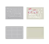 Bosiyrggrl For Plaster Resin Clay Money Holder Mold Silicone 2 Pieces Stencils Sock Christmas Envelope Mold A