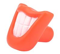 Bosiyrggrl Funny Pet Dog Puppy Chew Sound Squeaky Giggle Big Smile Lips & Teeth Play Toy Red