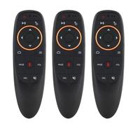 Bosiyrggrl G10S 2.4G 3 Pcs/Set Voice Air Flying Mouse Gyroscope Wireless Infrared Backlight TV Set Top Box Remote Controller,