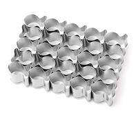 Bosiyrggrl Gold Fish Cracker Cutter,25 Cavity Fish Cookie Cutter Stainless Steel Mini Fish Shaped Molds for Non-Stick Dough Biscuit
