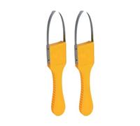 Bosiyrggrl Grass Puller Tool Multifunctional Manual Ring Weeding Shovel Weed Trimmer Tool for Lawn Weeding Loosening Yellow