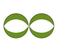 Bosiyrggrl Green Kayak Sail Paddle, Downwind Sail Kit Kayak Downwind Sail Portable Folding Sail