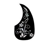 Bosiyrggrl Guitar Anti-Skid Plate Teardrop-Shaped Folk Classical Guitar Pickguard Anti-Scratch Flowers&Grass