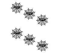 Bosiyrggrl Halloween Napkin Ring Set Spider Halloween Napkin Black Terror Metal Alloy Napkin Clasp Black Spider Web