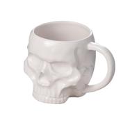 Bosiyrggrl Halloween Skull Cup with Handle Lidless Ceramic Cup Funny Water Beer Milk Cup Mocha Cup Creatives Modeling Mug,600ml C