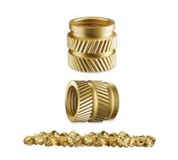 Bosiyrggrl Heat-Set Threaded Inserts, Heat Set Insert Brass Threaded Inserts for 3D Printing Components and Plastic Parts - Knurled Nuts (100 Pieces)