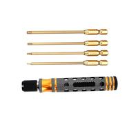 Bosiyrggrl Hexagon Screwdriver Set 1.5, 2.0, 2.5, 3.0mm Quick Change Allen Key, Hex Wrench Tool for RC Cars, Crawlers, Boats B