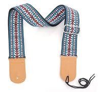 Bosiyrggrl High-Grade Embroidered Guitar Straps National Wind Folk Acoustic Guitar Electric Guitar Universal Shoulder Strap(National Style Two)