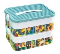 Bosiyrggrl Jigsaw Puzzle Storage Box Transparent Adjustable Small Particle Building Block Toy Organizer Container B