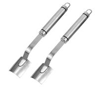 Bosiyrggrl Long Handle Stainless Steel Corn Stripping Tool, Magic Corn Peelers, Corn Stripper Corn Cob Stripper Tool (2PCS)