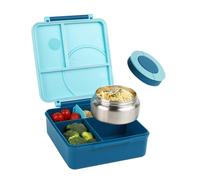 Bosiyrggrl Lunch Box with Stainless Steel Bowl, Plastic Dinner Plate, Microwaveable, Compartmentalized Bento, Lunch Box