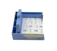 Bosiyrggrl Memo Pad Organizer with Sticky Note Holder, 3x3/ Sticky Note Stencil Dispenser Template, Includes Sticky Notes