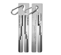 Bosiyrggrl Metal 4/09 Shingle Gauge with Carabiner, House Roof Shingle Measuring Tool, Roof Pitch Gauge Roofing Tools 2PCS