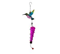 Bosiyrggrl Metal Glass Bird Feeder External Hanging Glass Crafts Water Feeder Hanging Bird Feeder Ornaments B