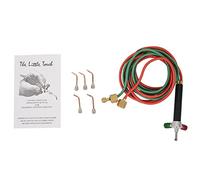 Bosiyrggrl Micro-Gas Torch Mini Gas Little Torch Welding Soldering Kit with 5 Tips Welding Soldering Flexible Hosed for Small Instruments, Tools, Toys, Component and Jewelry Repairing