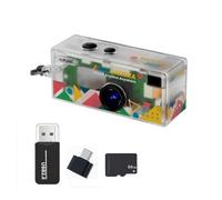 Bosiyrggrl Mini Keychain Thumb Camera 1080P HD Video Recording 0.96 Inch LCD Display 64G Card Storage 130 Degree Wide Angle Lens A