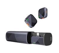 Bosiyrggrl Mini Microphone 2.4GHz Wireless Microphone System Receiver Transmitter TIme Capsule Design 300M Stable Transmission for Vlogg Live Streaming B