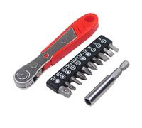 Bosiyrggrl Mini Ratchet Wrench Two-Way Adjustment with Batch Extension Rod Suitable for Screwdriver Drill Tools