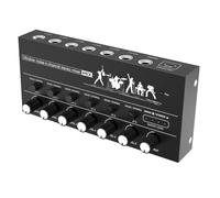 Bosiyrggrl Mini Stereo Audio Mixer 6 Channel Microphone Mixer Instrument Expander for Guitar/Electric Keyboard/Amplifier/Speaker