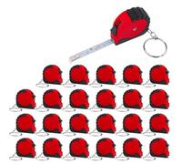 Bosiyrggrl Mini Tape Measure Keychain Set, 3 Ft Retractable, 24 Pieces, Pocket Size with Lock Red