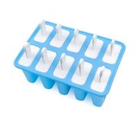 Bosiyrggrl Molds 10 Pieces Molds Silicone Free Ice Easy Release Mold 10 Sticks Ice Easy 10 Blue