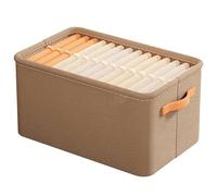 Bosiyrggrl Multi-Functional Closet Organizer,Steel Ring Storage Box, Fabric Folding Bedroom Wardrobe Clothes Storage Box A