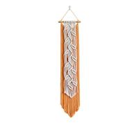 Bosiyrggrl Nordic Leaf Woven Macrame Tapestry Hanging Boho Garden Tassel Wall Hanging Living Room Bedroom Home Hotel Decor A