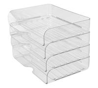Bosiyrggrl Office Organization and Storage, Letter Tray Desk Organizer, Stackable Document Organizer, Paper Organizer,4Pcs