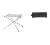 Bosiyrggrl Outdoor Camping Bonfire Rack Stainless Steel Burning Rack Portable Folding Firewood Stand Camping Barbecue Grid Medium