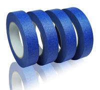 Bosiyrggrl Painters Tape 1 Inch Wide, 4-Pack Blue Tape for General-Purpose Use, 1 Inch X 55 Yards X 4 Rolls, 220 Yards in Total