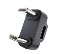 Bosiyrggrl PD 100W/10Gbps Type-C 180° Extender U-Shaped Connector TC to TC Adapter 180 Degree Angle