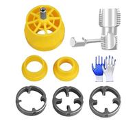 Bosiyrggrl Plastic Pipe Tap Die Set with 3 Dies 1/2 3/4 1inch Pipe Threader Plumbing Tool Pipe Thread Electric Drill Compatible