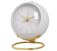 Bosiyrggrl Retro Backlight Alarm Clocks with Night Light,Silent Non-Ticking,Battery Powered White